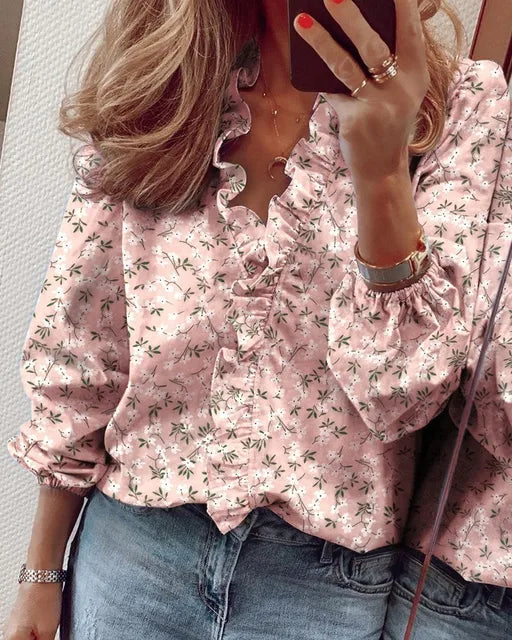 Summery ruffled shirt