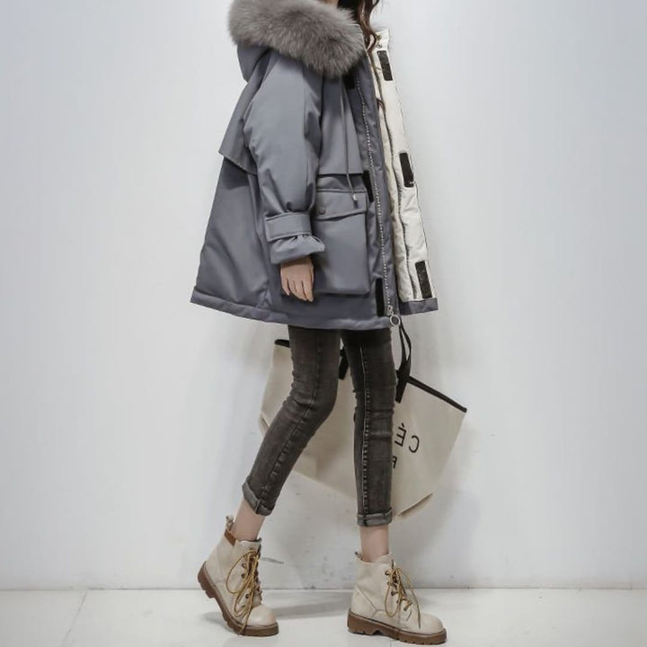 Winter parka with fur for women