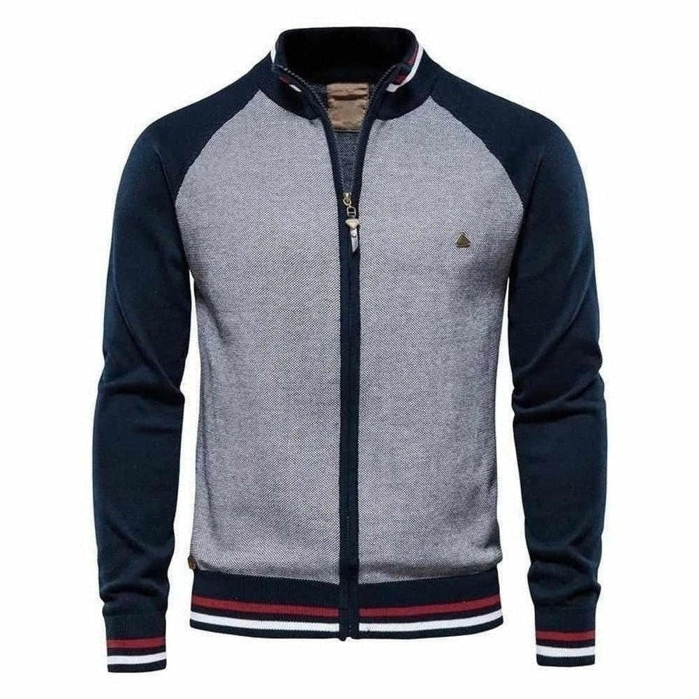 Men's - Striped Cardigan - Cosy Knitwear - Fashionable Layering Essential