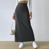 Slit Long Sheath Skirt Ladies High Elasticated