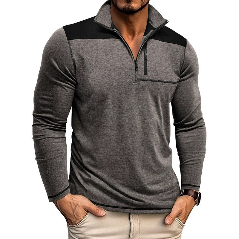 Men’s - Slim Fit Half Zip Pullover Shirt - Soft Knit