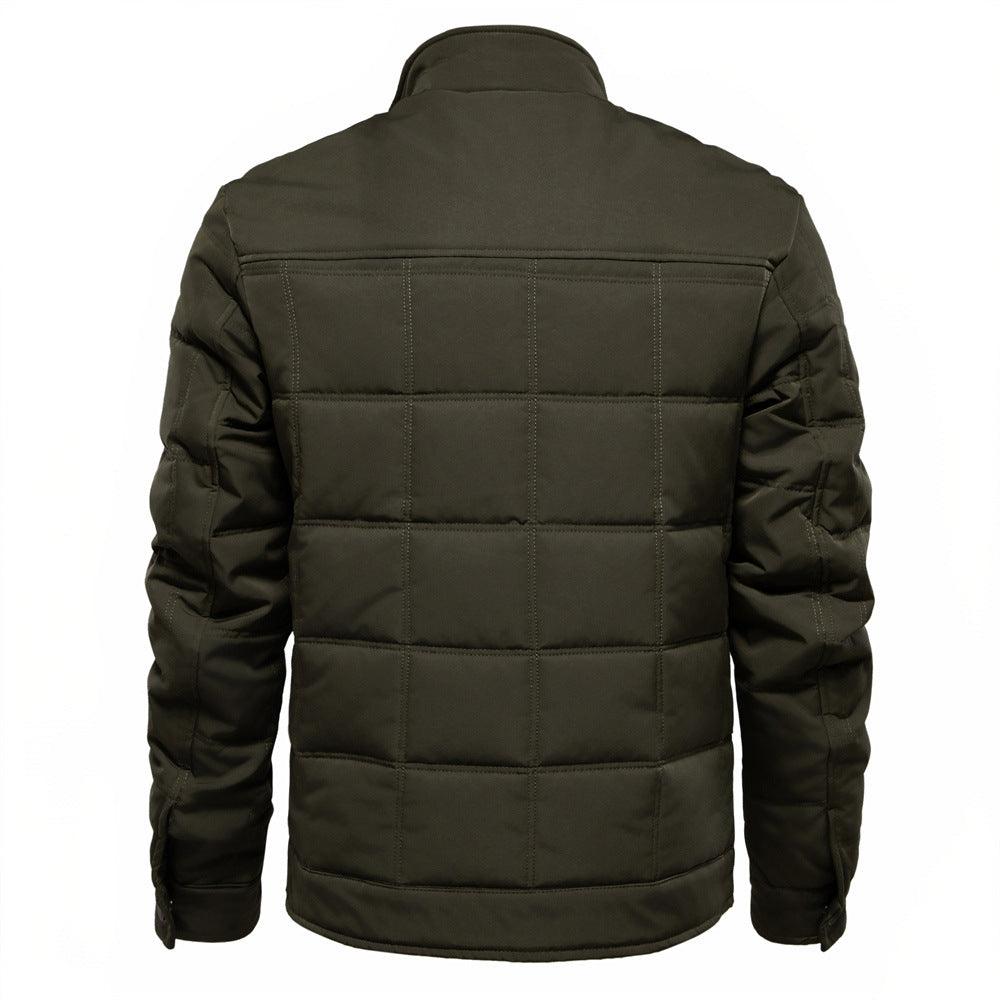 Men's - Fleece-Lined Stand Collar Jacket - Warm & Stylish Outerwear