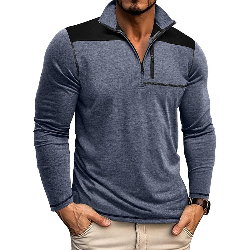 Men’s - Slim Fit Half Zip Pullover Shirt - Soft Knit