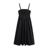 Women's - Elegant Bow Neck Decorated Sleeveless Long Dress - Chic Style for Effortless Glamour - Perfect for Any Occasion