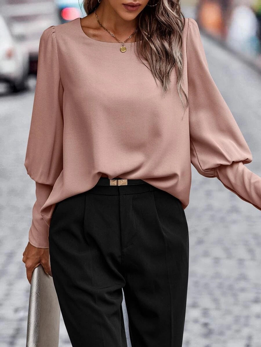 O-neck blouse