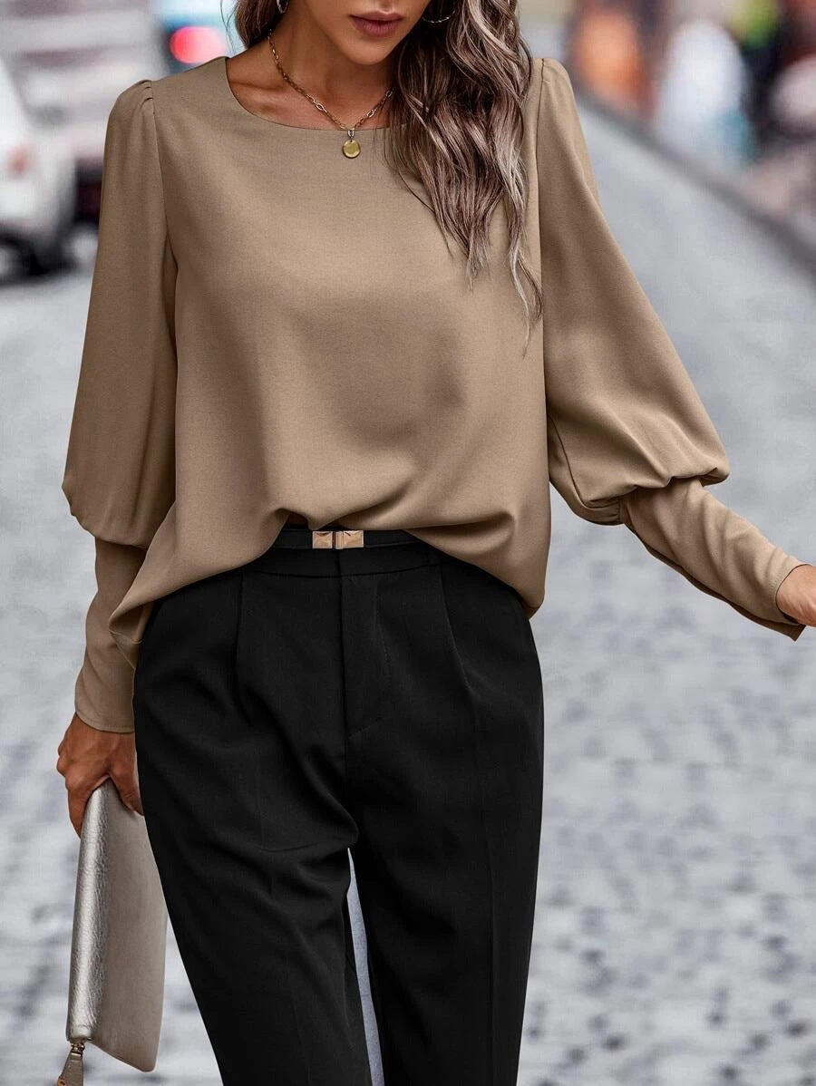 O-neck blouse