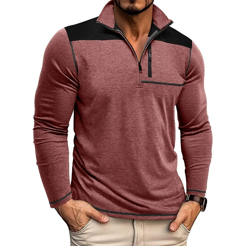 Men’s - Slim Fit Half Zip Pullover Shirt - Soft Knit