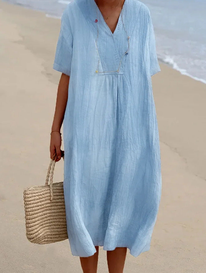 Boho summer linen dress