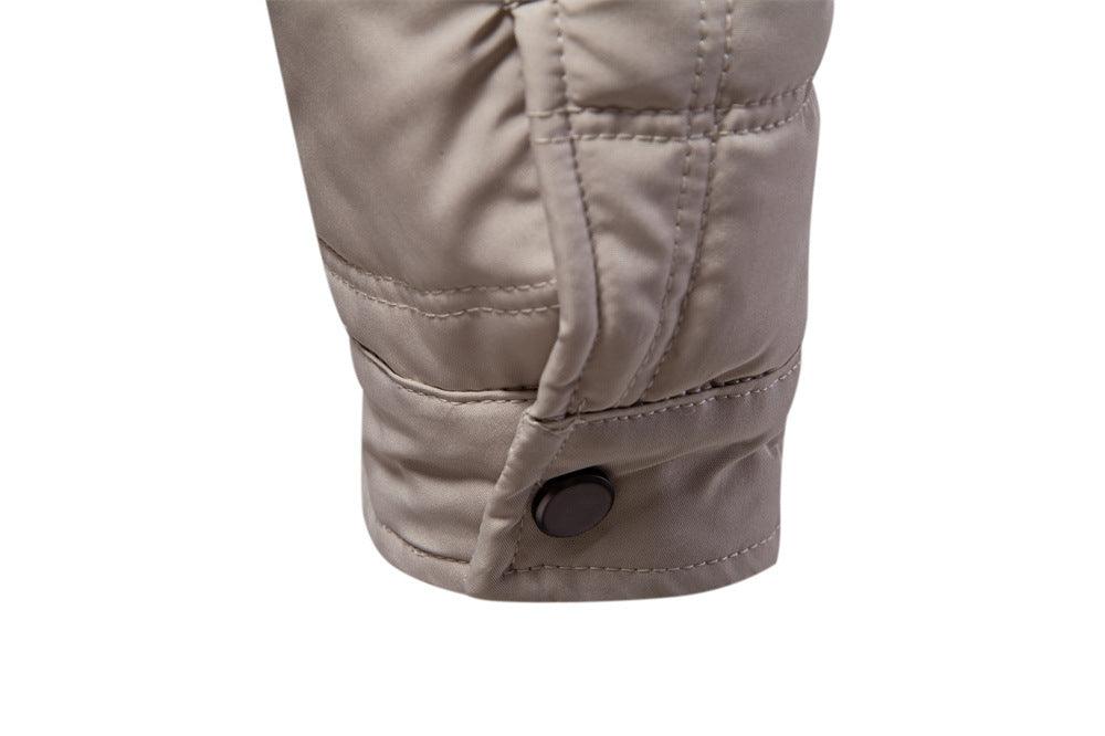 Men's - Fleece-Lined Stand Collar Jacket - Warm & Stylish Outerwear