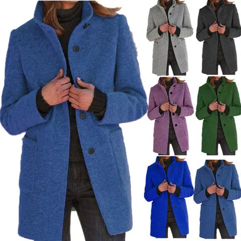 Timeless elegance: fashionable button coat