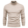 Men - Turtleneck Jumper - Cozy Knit - Stylish Khaki for Fall & Winter Fashion