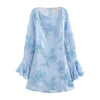Women's - Floral Mini Dress - 3D Mesh Fabric - Stylish Summer Dress