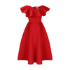 Modern Couture Elegant ruffled dress large