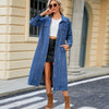 Long streetwear button-down denim jacket