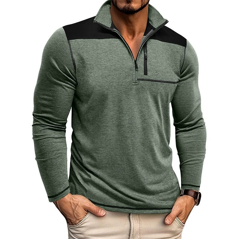 Men’s - Slim Fit Half Zip Pullover Shirt - Soft Knit