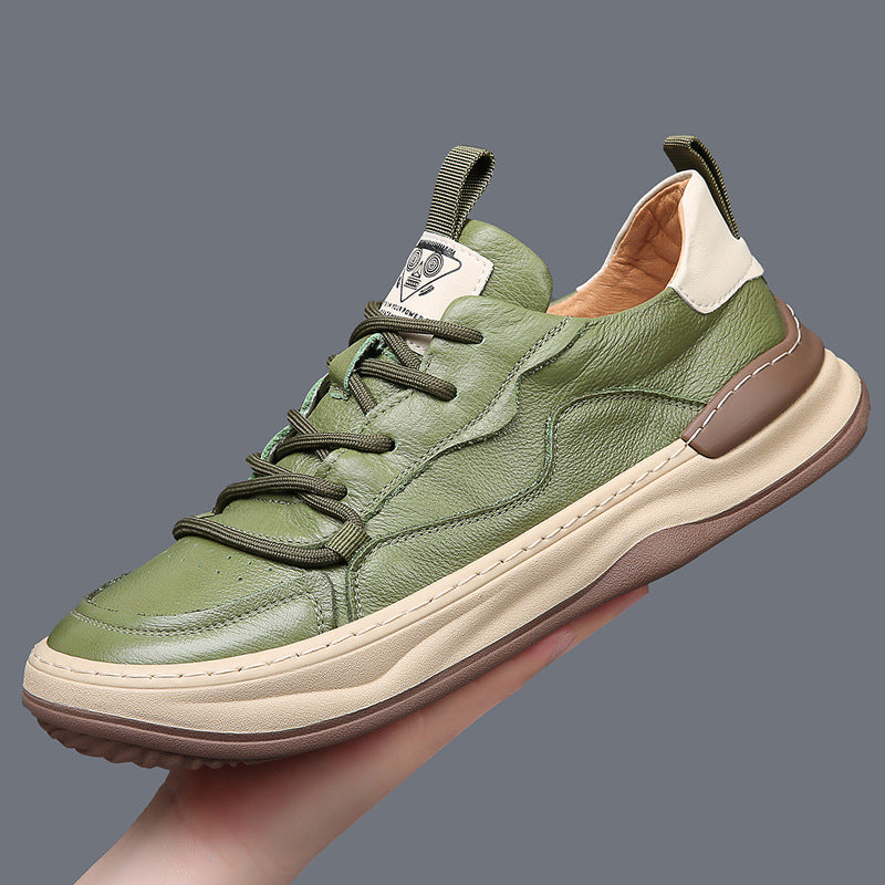 Men's - Sneakers – Genuine Leather, Low-Top – Casual Footwear
