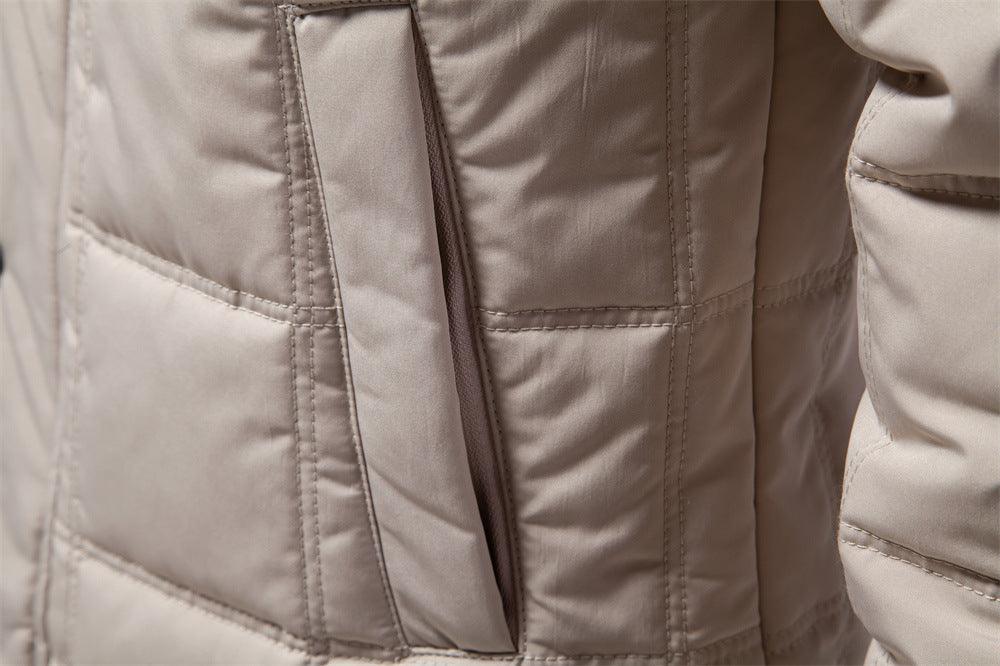 Men's - Fleece-Lined Stand Collar Jacket - Warm & Stylish Outerwear