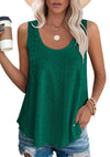 Women's - Loose Sleeveless Tank Top - Round Neckline - Comfortable and Stylish Everyday Wear
