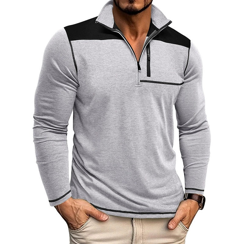 Men’s - Slim Fit Half Zip Pullover Shirt - Soft Knit