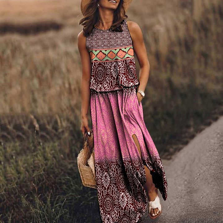 Ethnic dress with mandala print