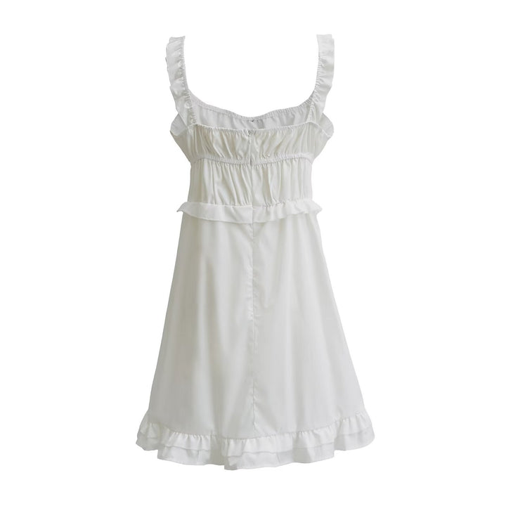 Women's - Halter Bow Button Mini Dress - Chic & Stylish - Perfect for Summer Outings - Trendy Fashion Choice
