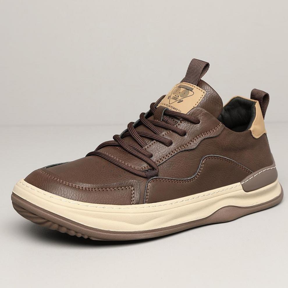 Men's - Sneakers – Genuine Leather, Low-Top – Casual Footwear
