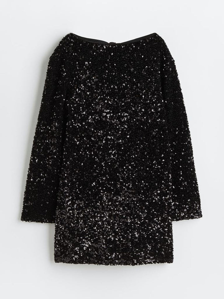 Glitter dress with bow