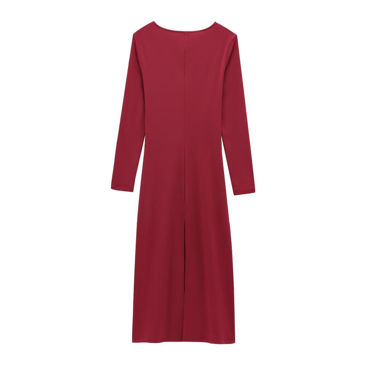 Women's - Two-Coloured Hollow Long Dress - Elegant Style - Perfect for Any Occasion