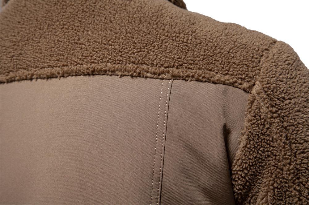 Men's - Stylish Patchwork Jacket - Unique Design & Cosy Material - Perfect for Casual Wear
