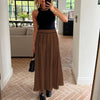 Women's striped knitted skirt with tassels