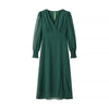 Women's - Long Sleeve Maxi Skirt Dress - Flowy & Comfortable - Perfect for Any Occasion