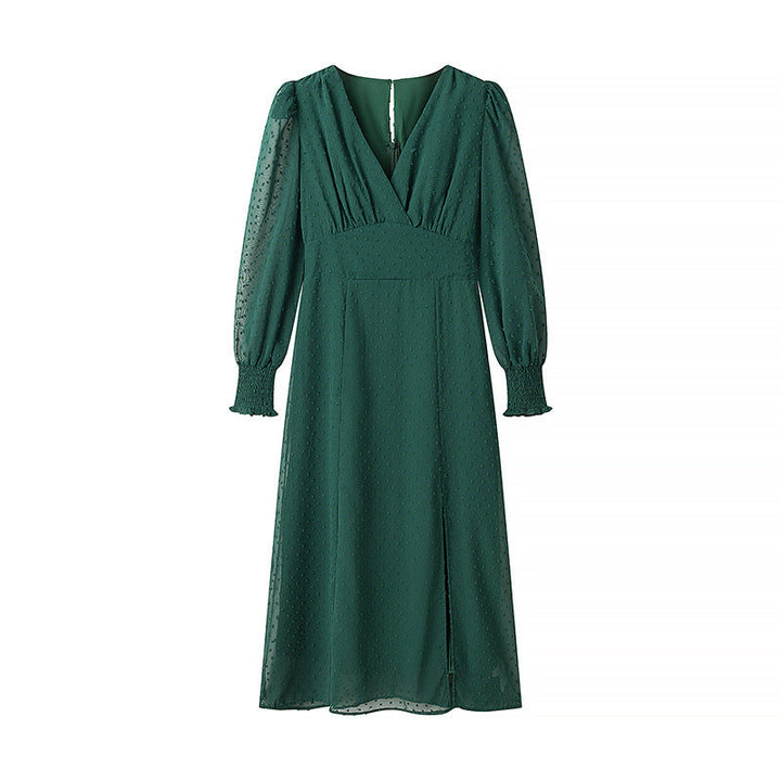 Women's - Long Sleeve Maxi Skirt Dress - Flowy & Comfortable - Perfect for Any Occasion