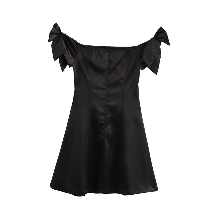 Women's - Bow Decoration Mini Skirt Dress - Cute & Stylish - Perfect for Casual Outings - Trendy Women's Fashion