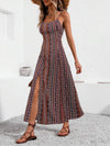 Women's - Strapback Striped Dress - Comfortable Cotton Blend - Perfect for Casual Outings