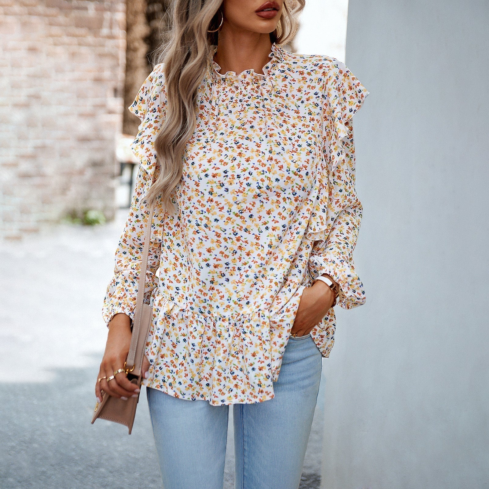 Daphne™ shirt with floral pattern for women