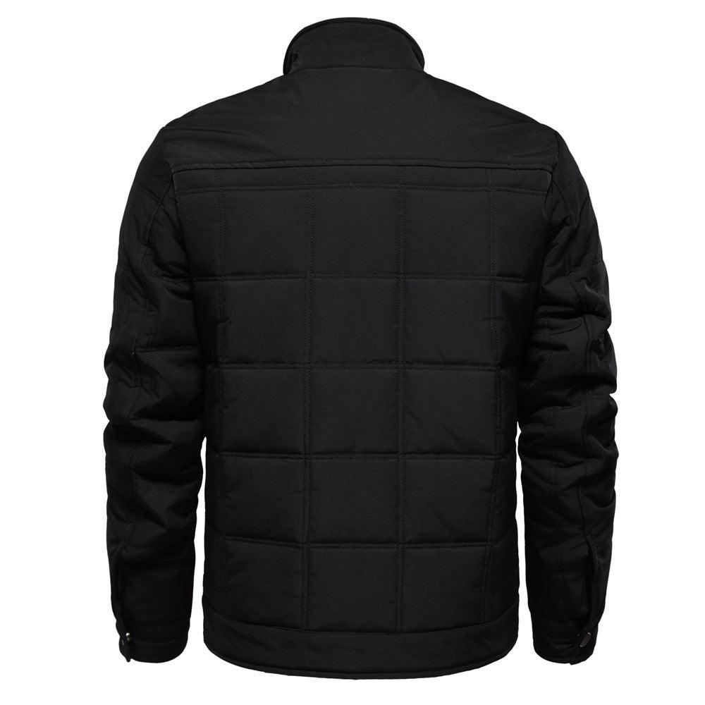 Men's - Fleece-Lined Stand Collar Jacket - Warm & Stylish Outerwear
