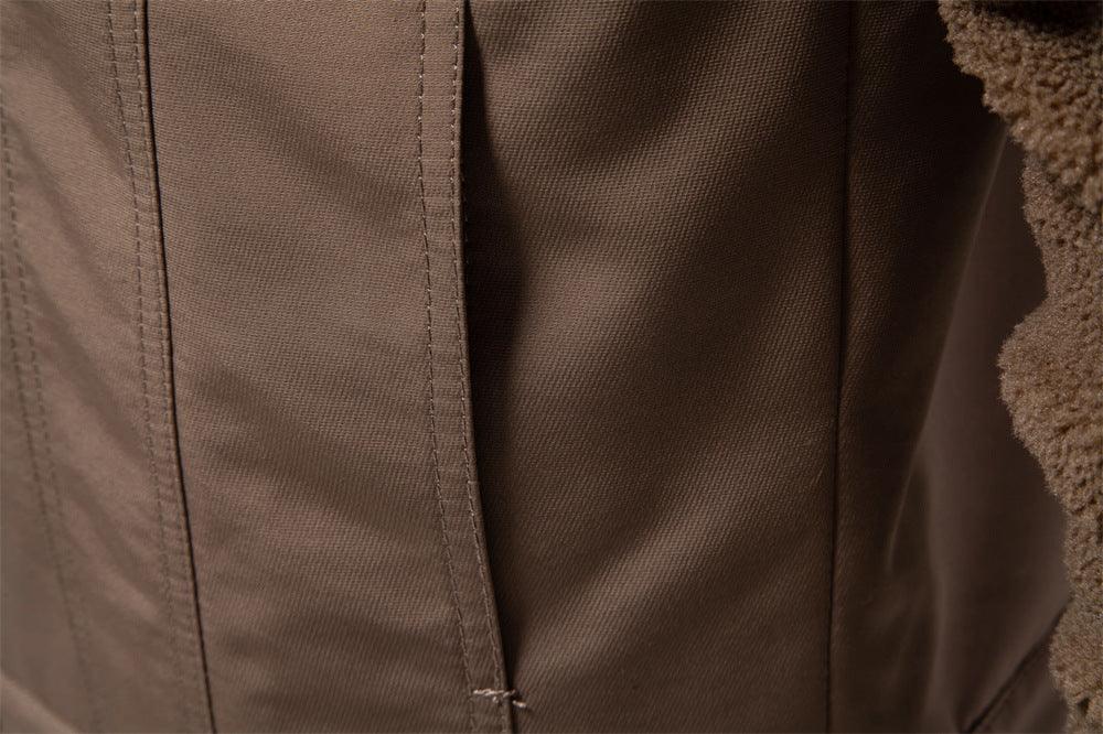 Men's - Stylish Patchwork Jacket - Unique Design & Cosy Material - Perfect for Casual Wear