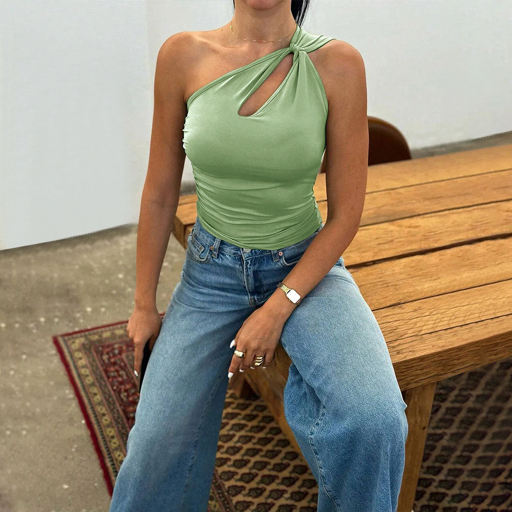 Women's - Sleeveless Waisted Top - Comfortable Casual Style - Perfect for Everyday Wear