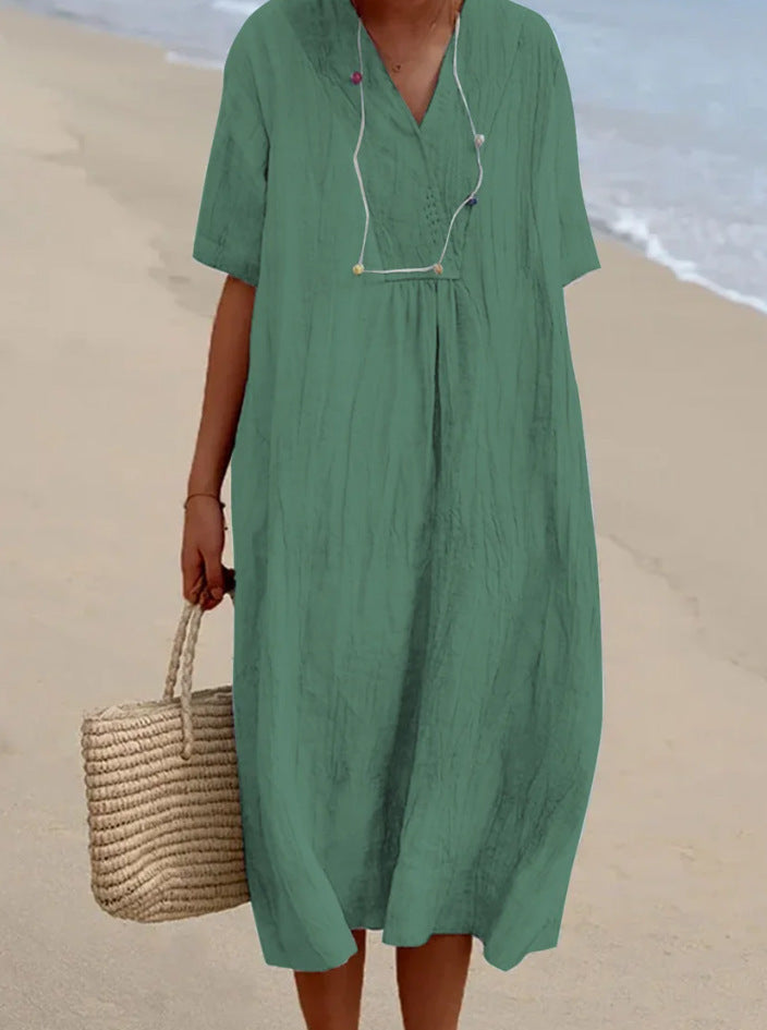 Boho summer linen dress