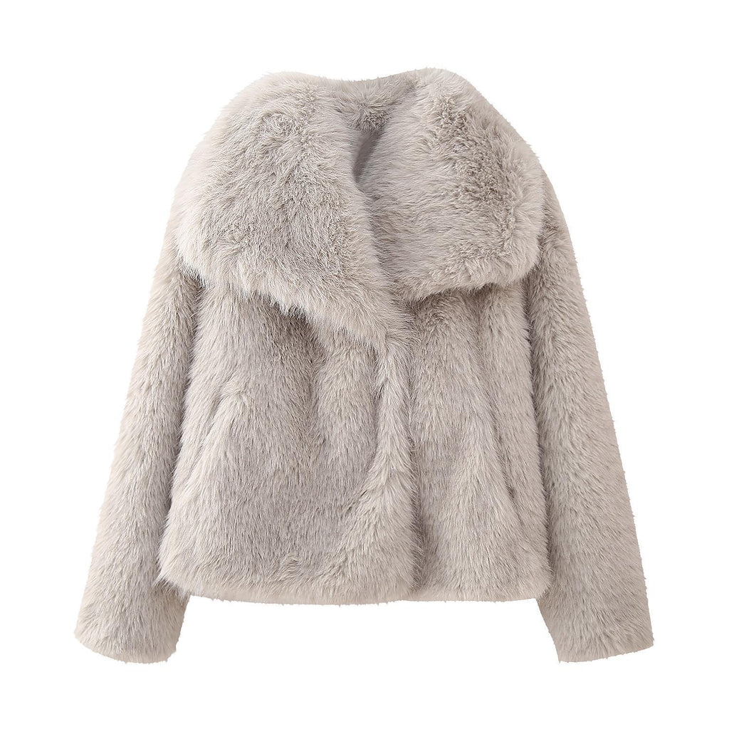 Women's - Faux Fur Winter Jacket - Stylish Outerwear