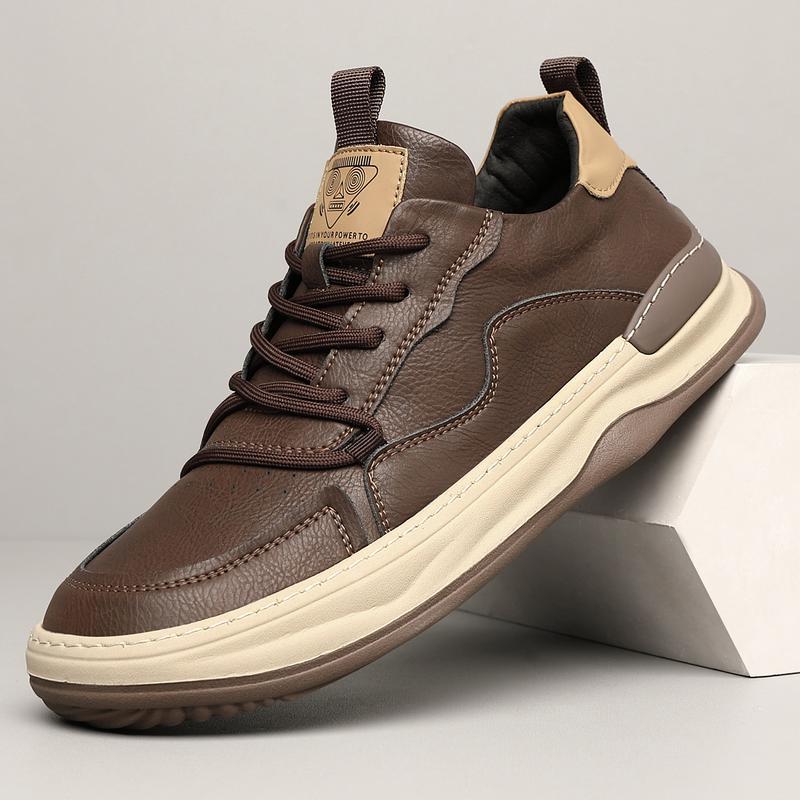 Men's - Sneakers – Genuine Leather, Low-Top – Casual Footwear