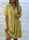 Women's - Comfortable Dress with Lapel - Stylish Design for Everyday Wear - Perfect for Any Occasion