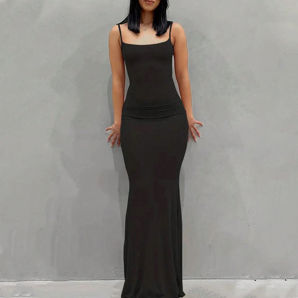 Women's - Waist Accentuating Bodycon Dress - Slimming Spaghetti Strap Style - Perfect for Any Occasion