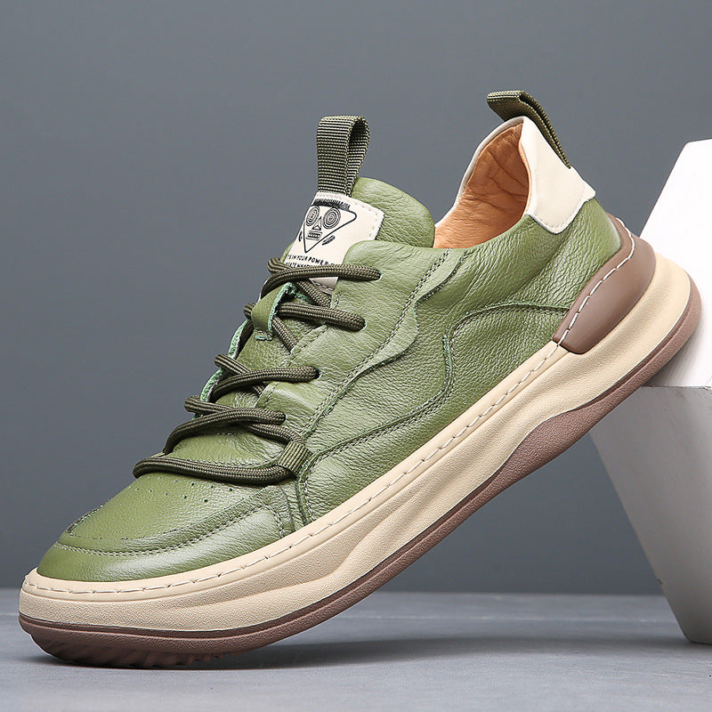 Men's - Sneakers – Genuine Leather, Low-Top – Casual Footwear