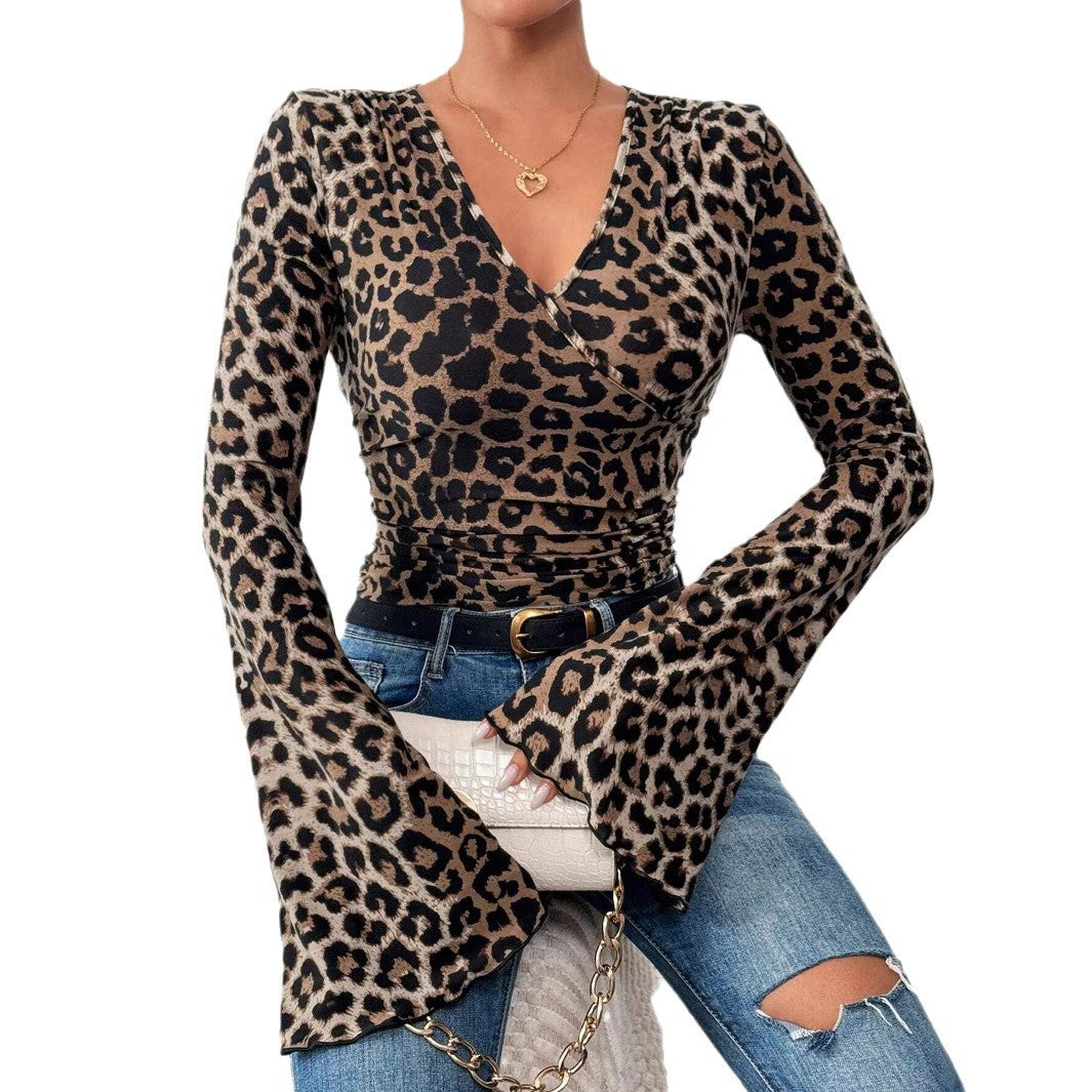 Women's - Bell Sleeve Slim Fit Knitted Tee Top - Stylish & Comfortable Casual Wear - Perfect for Everyday Outfits
