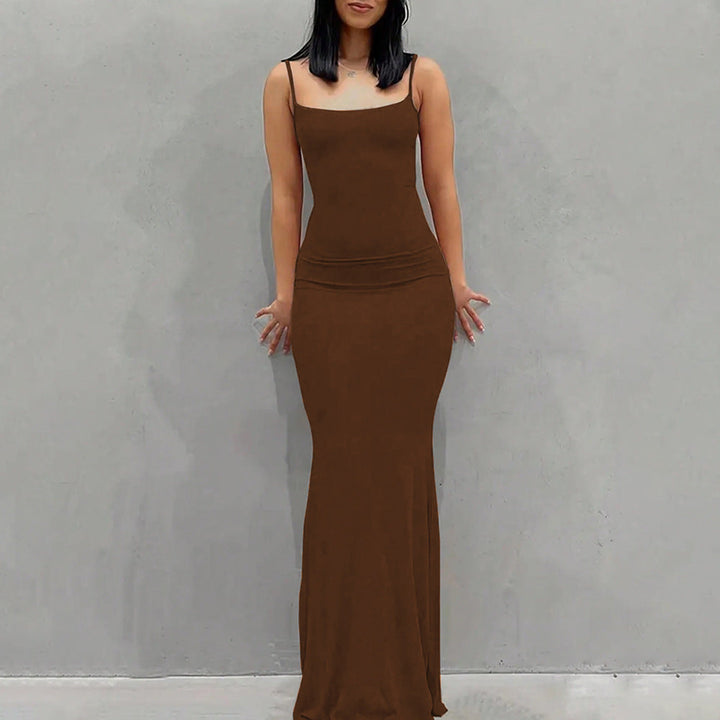 Women's - Waist Accentuating Bodycon Dress - Slimming Spaghetti Strap Style - Perfect for Any Occasion