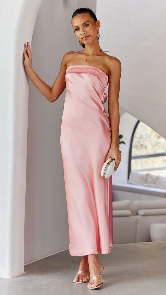 Elegant Socialite Sleeveless Backless Tube Top Dress Women