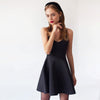 Trendy knitted stretch fabric high waist zip sling dress