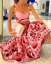 Women's - Strapless Camisole Set with Injected Skirt - Stylish and Comfortable Outfit for Any Occasion - Elegant Fashion Choice