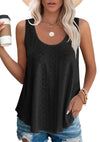 Women's - Loose Sleeveless Tank Top - Round Neckline - Comfortable and Stylish Everyday Wear